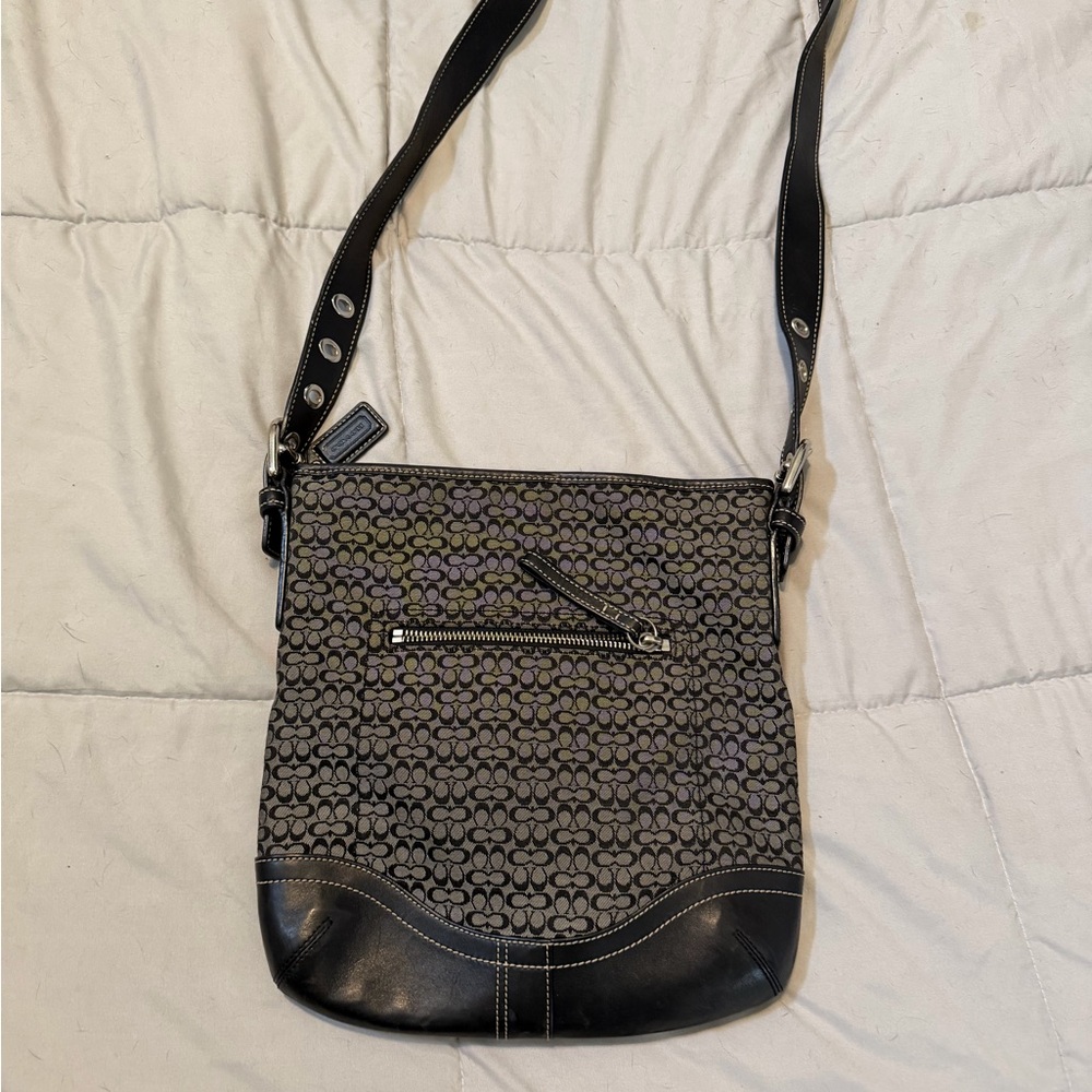 Coach Black and Gray Crossbody Bag